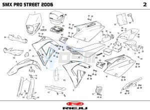 SMX PRO STREET 50 drawing COWLING