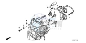 CB600F39 UK - (E / MKH ST) drawing HEADLIGHT