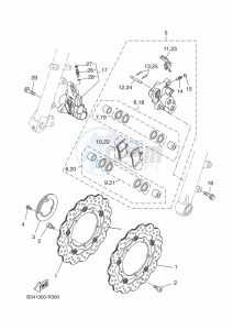 XSR700 MTM690D-U (BCP1) drawing FRONT BRAKE CALIPER