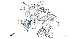 TRX420FPAA Australia - (U / PS) drawing FRONT FENDER