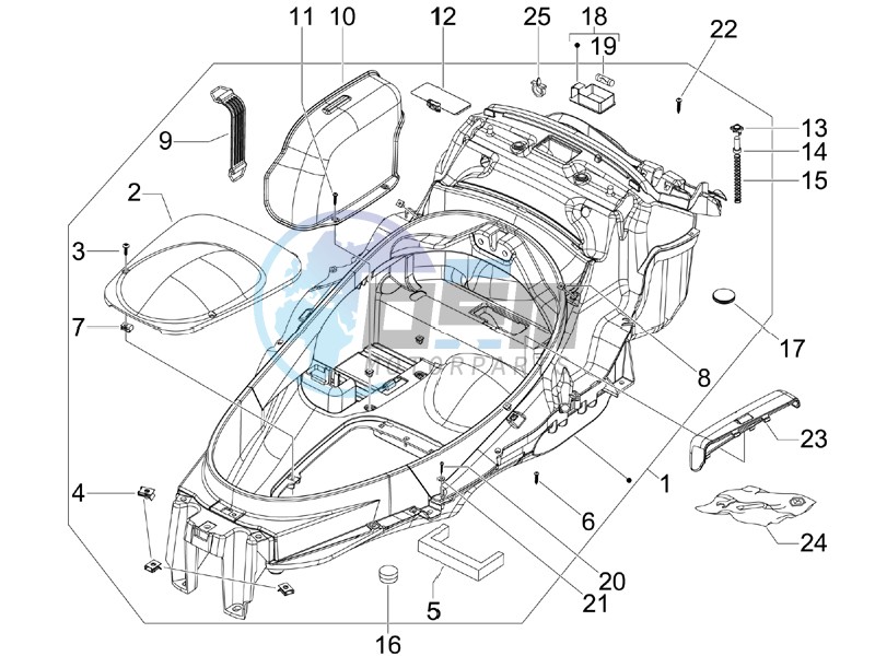 Helmet box - Undersaddle