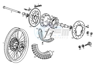 SENDA R X-TREM EU2 - 50 cc drawing REAR WHEEL