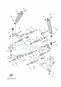 YFM450FWBD KODIAK 450 EPS (BEY3) drawing FRONT SUSPENSION & WHEEL