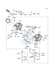 KVF650 4x4 KVF650-D1 EU GB drawing Carburetor