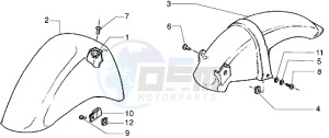 50 4T drawing Front and rear mudguard