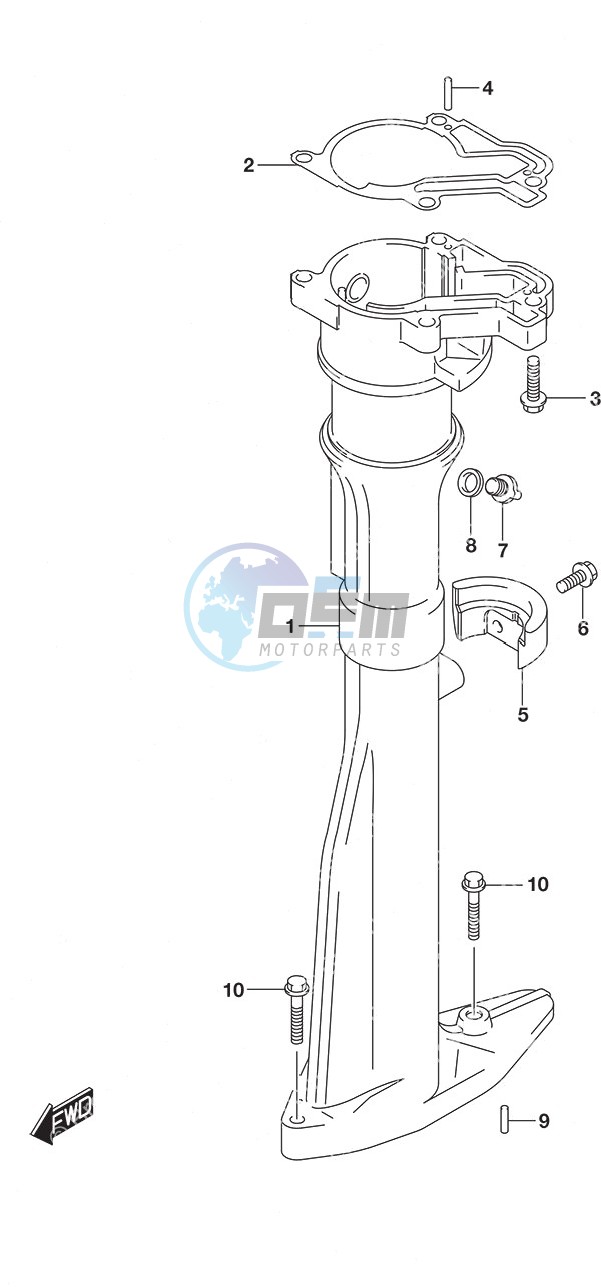 Drive Shaft Housing w/Transom (S)