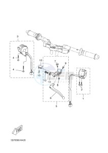 YZF-R125 R125 (5D7W 5D7W 5D7W 5D7W) drawing HANDLE SWITCH & LEVER