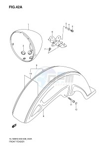 VL1500 (E3-E28) drawing FRONT FENDER (MODEL K7)