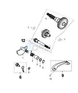 VIVA 2 RDC drawing DRIVE SHAFTS / KICKSTARTER