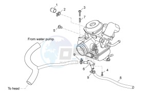 Scarabeo 125-200 e3 (eng. piaggio) drawing Carburettor III