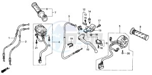 CBR900RR drawing CABLE/SWITCH (CBR900RR2,3)