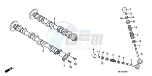 CBR600RR9 UK - (E / SPC) drawing CAMSHAFT/VALVE