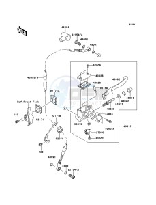 KLX250 KLX250SBF GB XX (EU ME A(FRICA) drawing Front Master Cylinder