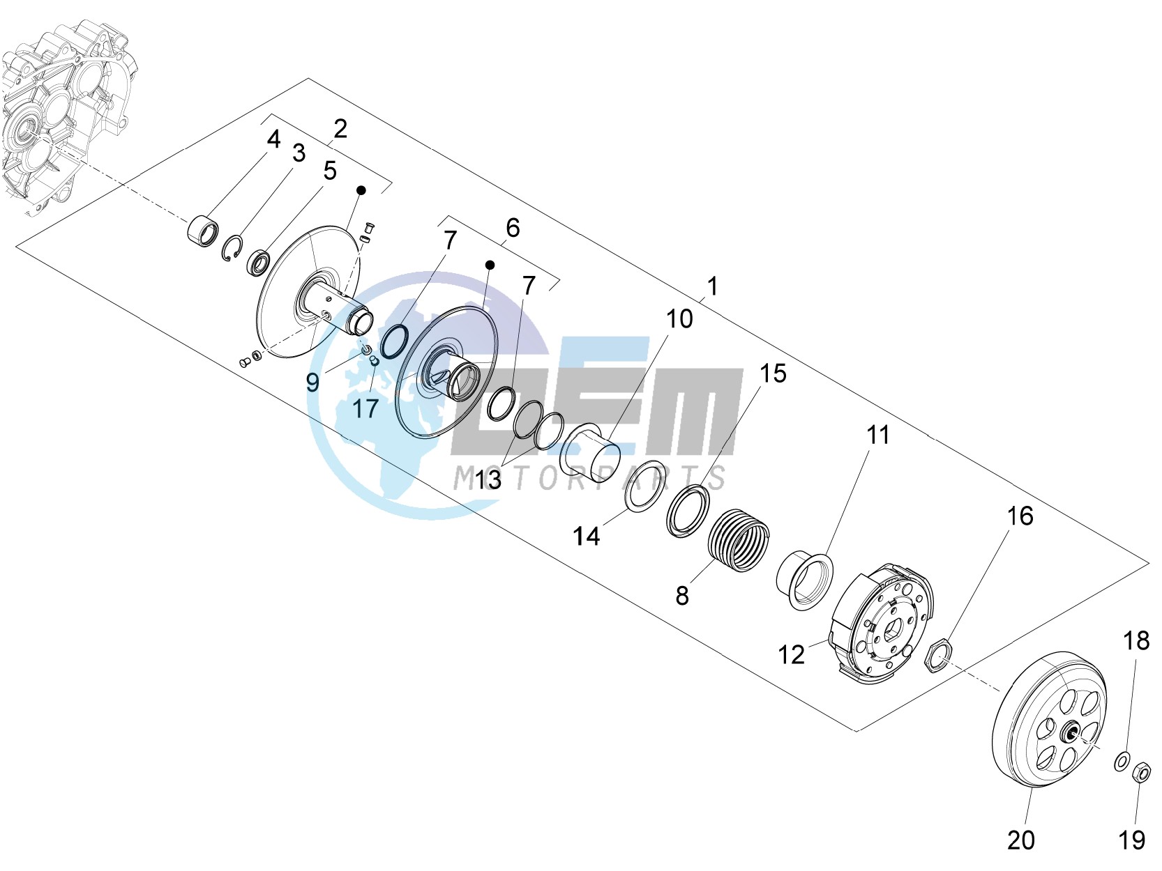 Driven pulley