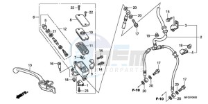 CB600FA Europe Direct - (ED / 25K) drawing FR. BRAKE MASTER CYLINDER (CB600F/F3)