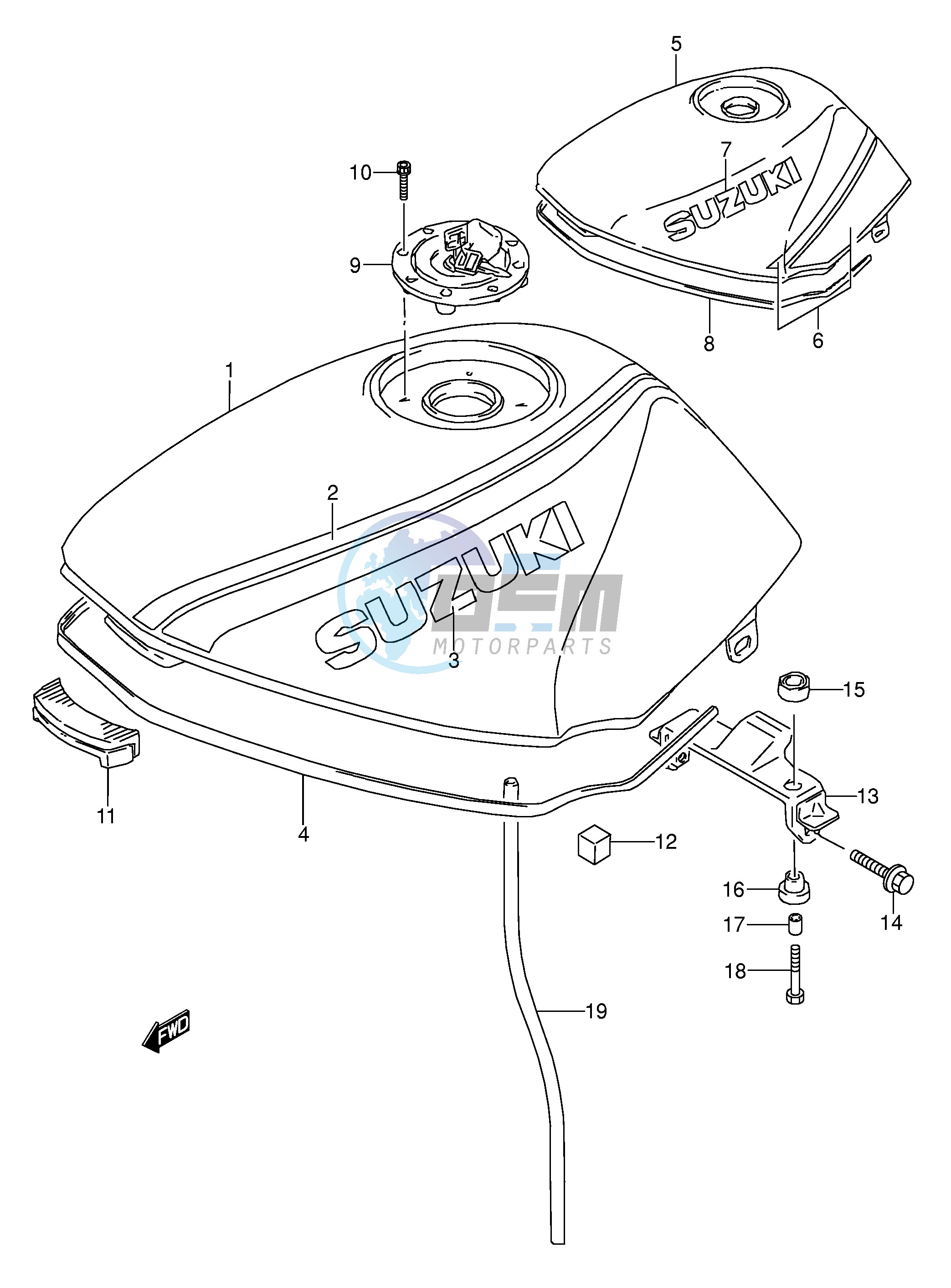 FUEL TANK (MODEL K L)