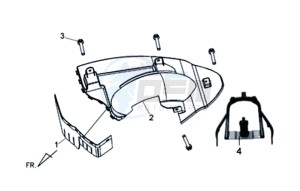 CELLO ALLO 125 drawing INNER MUDGUARD