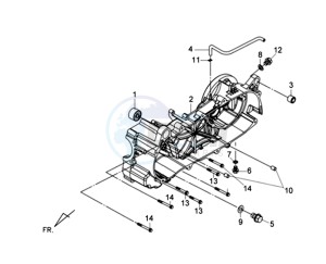 GTS 125 EFI drawing CRANKCASE LEFT