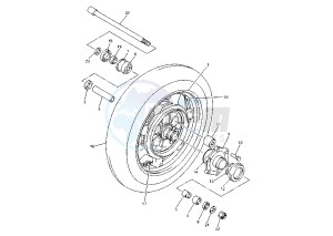 XVZ TF ROYAL STAR VENTURE 1300 drawing REAR WHEEL