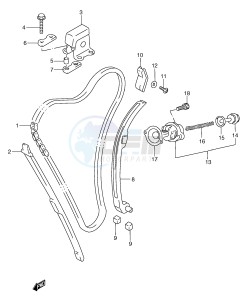 GSX750F (E2) drawing CAM CHAIN