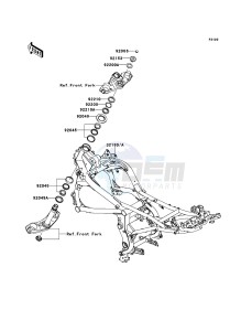 VERSYS_ABS KLE650DBF GB XX (EU ME A(FRICA) drawing Frame