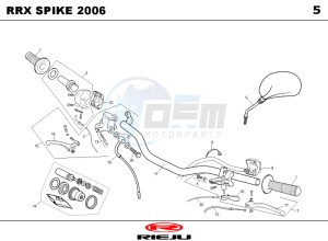 RRX-SPIKE-RED 50 drawing HANDLEBAR - CONTROLS