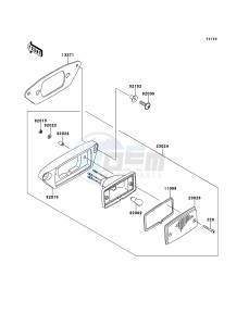 KVF360 4x4 KVF360ACF EU GB drawing Taillight(s)