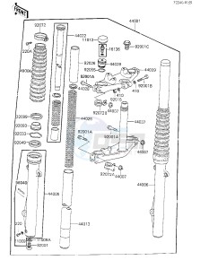 KL 250 C [KLR250] (C1-C2) [KLR250] drawing FRONT FORK