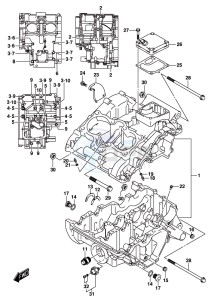 GSX-250RA drawing CRANKCASE