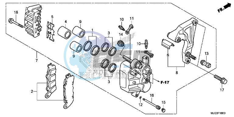 REAR BRAKE CALIPER