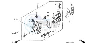 CBR125RW9 Europe Direct - (ED) drawing FRONT BRAKE CALIPER