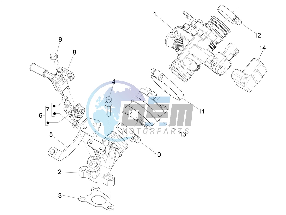 Throttle body - Injector - Induction joint