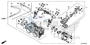 CBR500RF CBR500R UK - (E) drawing THROTTLE BODY