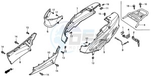 SFX50MM drawing BODY COVER/ LUGGAGE CARRIER