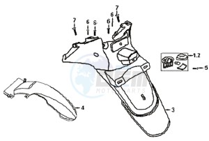 SYMPHONY 125 drawing REAR FENDER