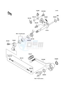 Z750 ZR750L7F GB XX (EU ME A(FRICA) drawing Gear Change Mechanism