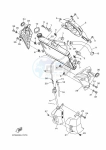 MT-07 MTN690-U (BHH4) drawing RADIATOR & HOSE