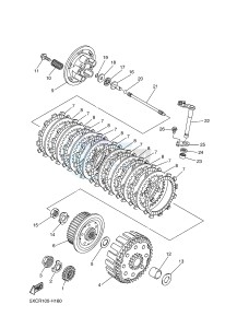 YZ250F (17D9 17DA 17DB 17DC) drawing CLUTCH