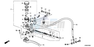 CB1000RE CB1000R E drawing CLUTCH MASTER CYLINDER