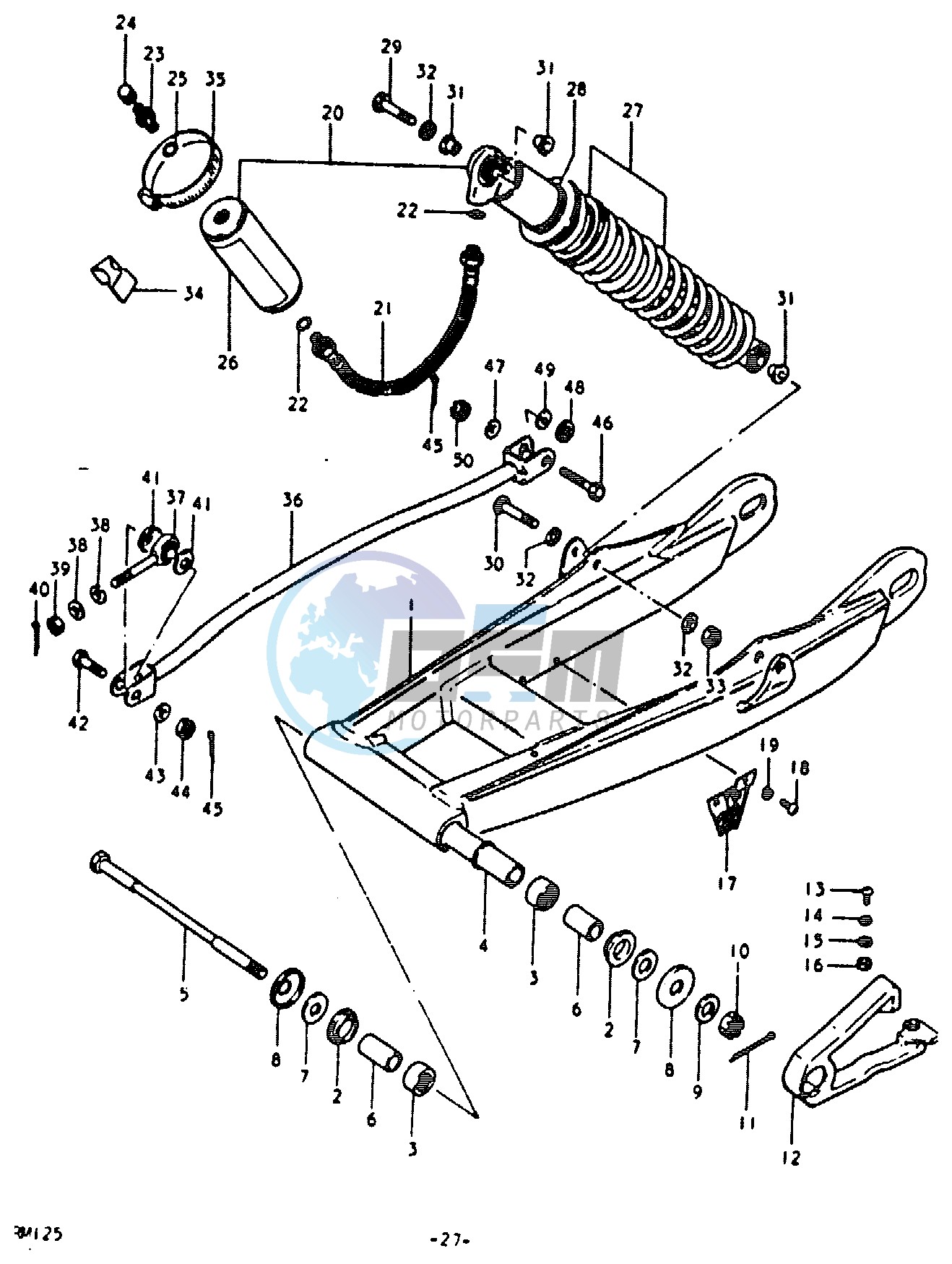 REAR SWINGING ARM (RM125T)