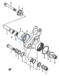 RM125 (G-H-J) drawing CUSHION LEVER (MODEL G)