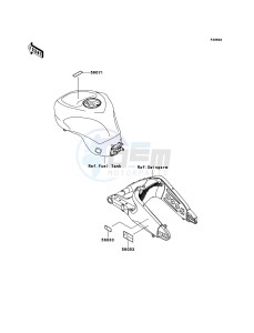 NINJA ZX-6R ZX600RDF FR GB XX (EU ME A(FRICA) drawing Labels