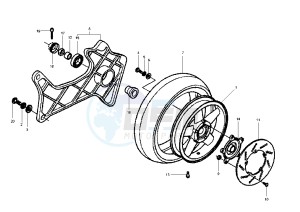 X9 EVOLUTION 200 drawing Rear Wheel