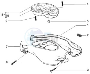 Runner 200 VXR 4t drawing Speedometers Kms. - handlebar cover