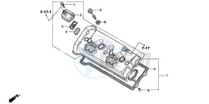 CBR600F4 drawing CYLINDER HEAD COVER