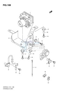 GSF650 (E21) Bandit drawing HYDRAULIC UNIT (GSF650SUAL1 E21)