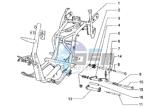 Chassis - Swinging arm - Aide stand