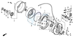 TRX300FW FOURTRAX 300 4X4 drawing REAR BRAKE PANEL