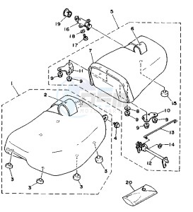 XV VIRAGO 535 drawing SEAT