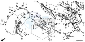 GL1800D GoldWing - GL1800-D UK - (E) drawing REAR FENDER (GL1800C/ D/ E/ F/ G)